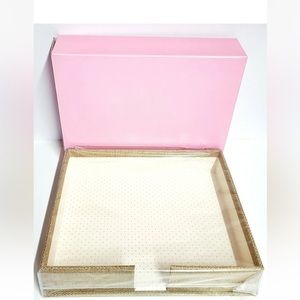NIB Kate Spade Textured Letter Desk Tray Grasscloth Multi-Color